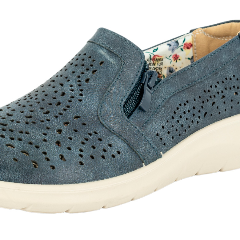 MOCASINES MUJER PASSER TEXTIL AZUL NUVIA - 4
