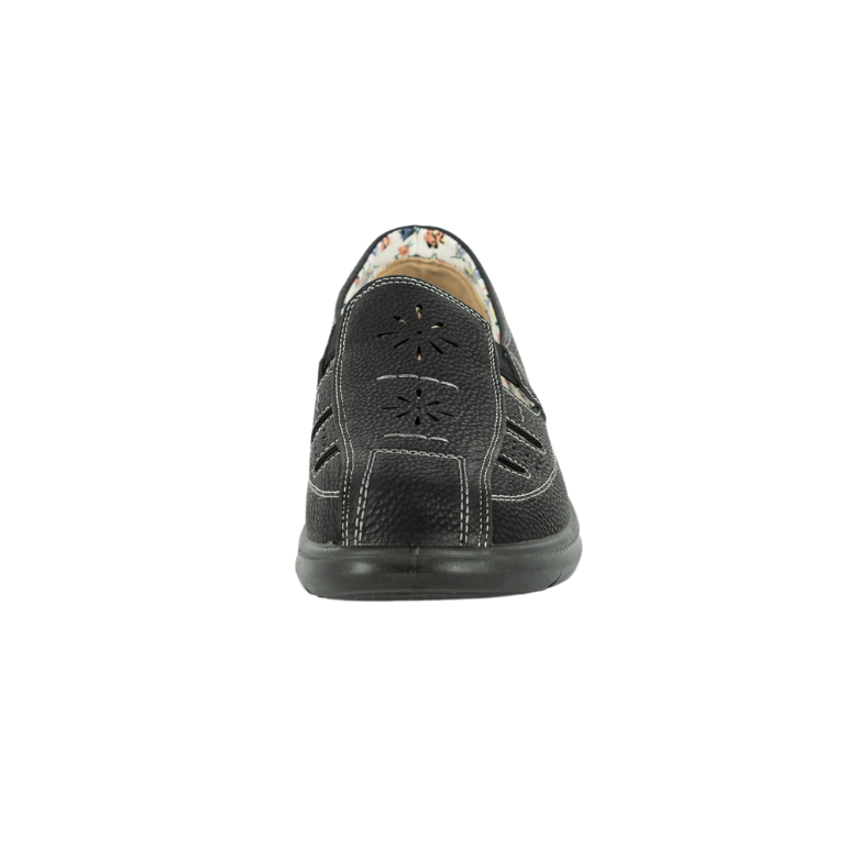 MOCASINES MUJER PASSER TEXTIL NEGRO LINA - 3