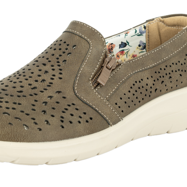 MOCASINES MUJER PASSER TEXTIL VERDE NUVIA - 4