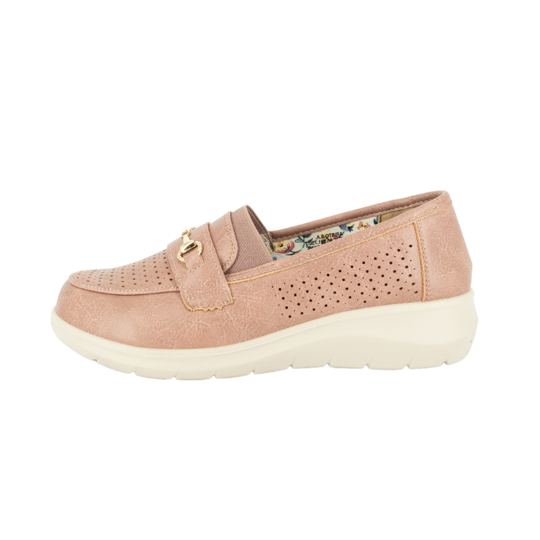 MOCASINES MUJER PASSER TEXTIL ROSADO SISA - 2