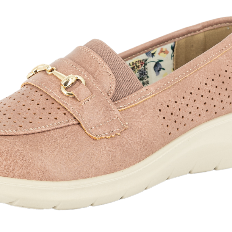 MOCASINES MUJER PASSER TEXTIL ROSADO SISA - 4