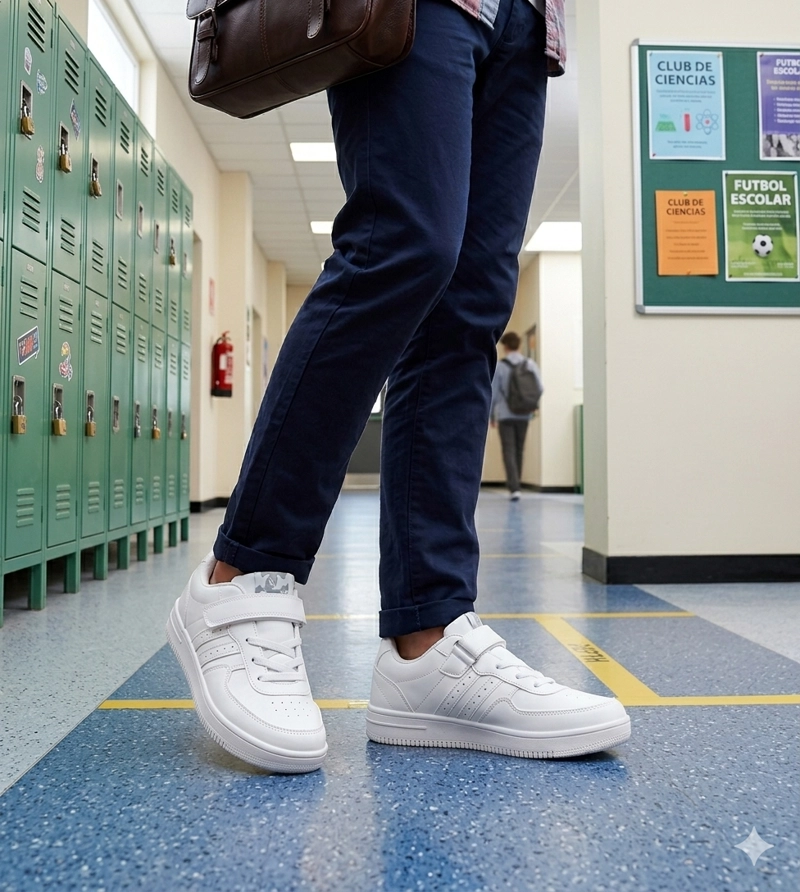 ZAPATILLA ESCOLAR JACINTO BLANCO UNS - 5