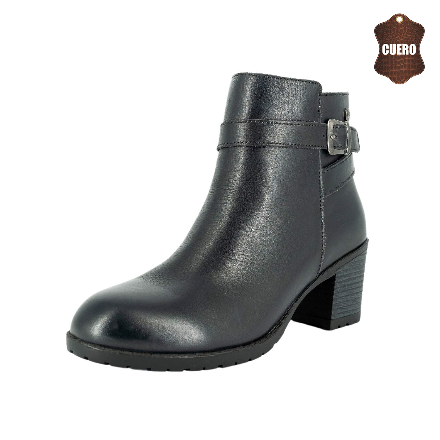 BOTIN DE CUERO FRANCY NEGRO ALQUIMIA - 1