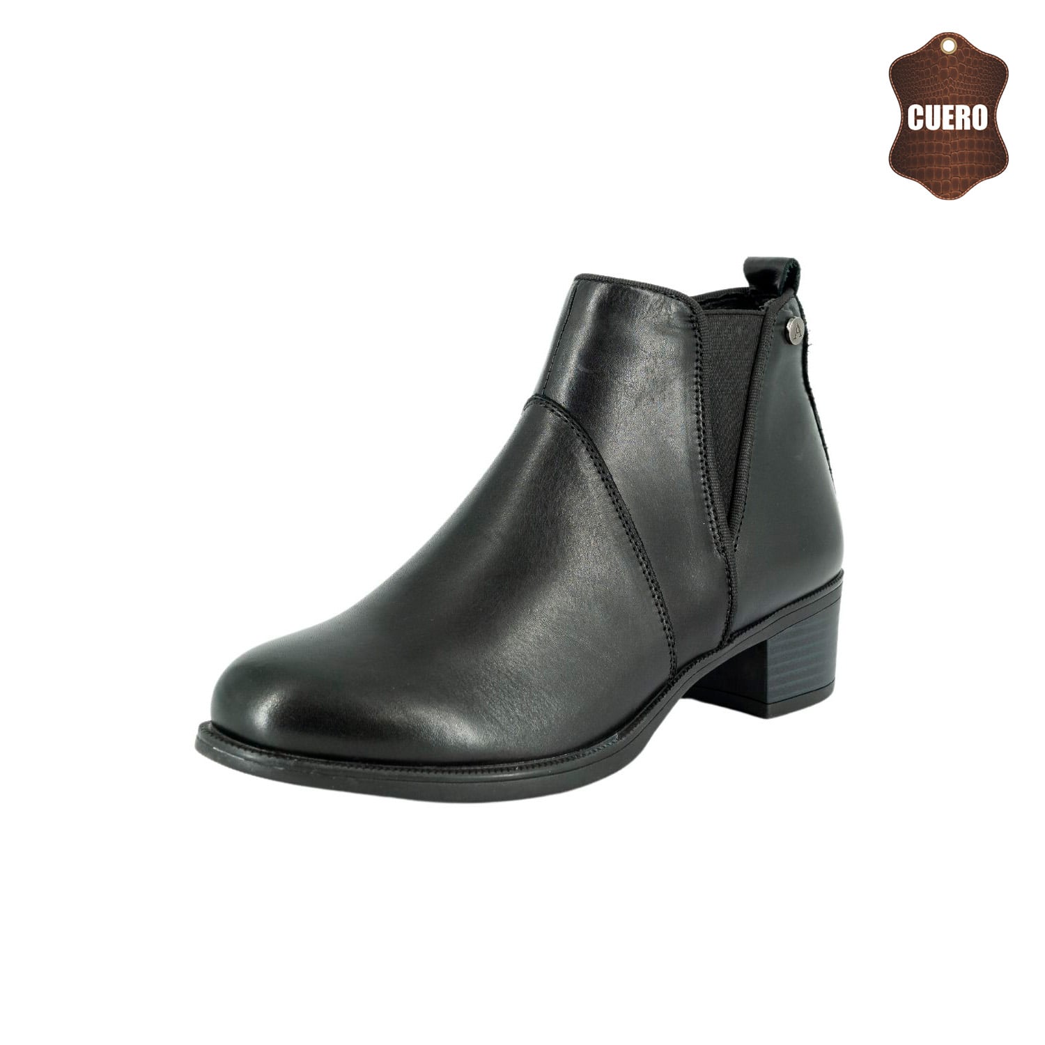 BOTIN DE CUERO LADY NEGRO ALQUIMIA - 1