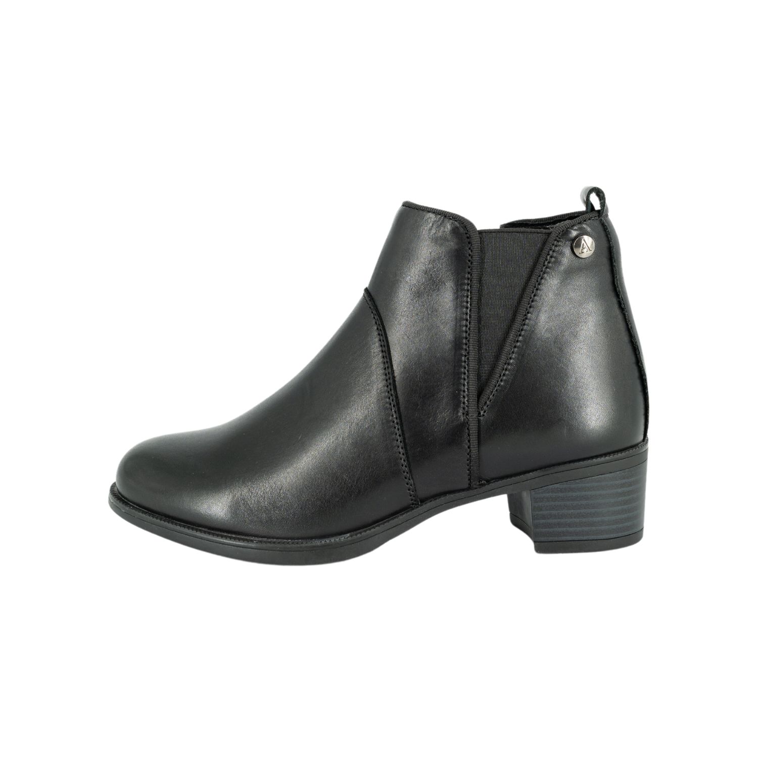 BOTIN DE CUERO LADY NEGRO ALQUIMIA - 2