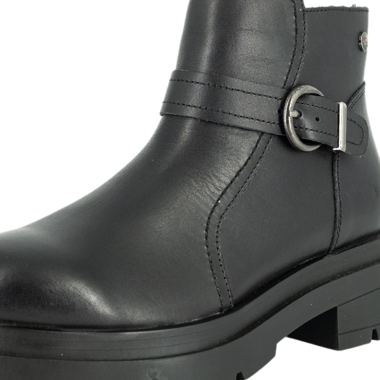 BOTIN DE CUERO ROSIE NEGRO ALQUIMIA - 5
