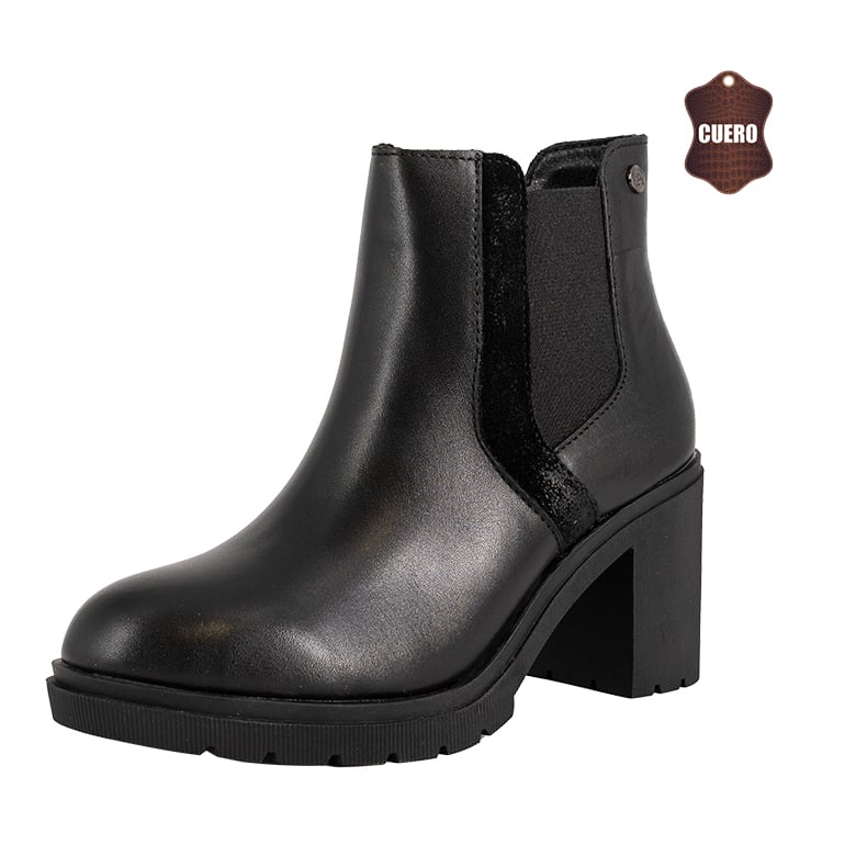 BOTIN DE CUERO ZANRA NEGRO ALQUIMIA - 1