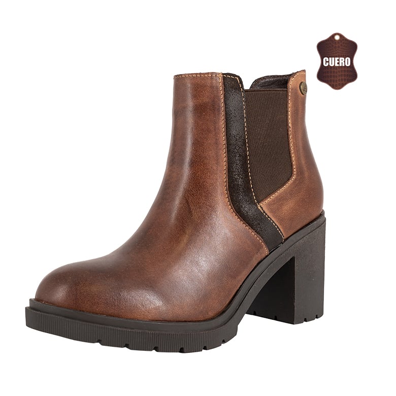 BOTIN DE CUERO ZANRA CAFE ALQUIMIA - 1