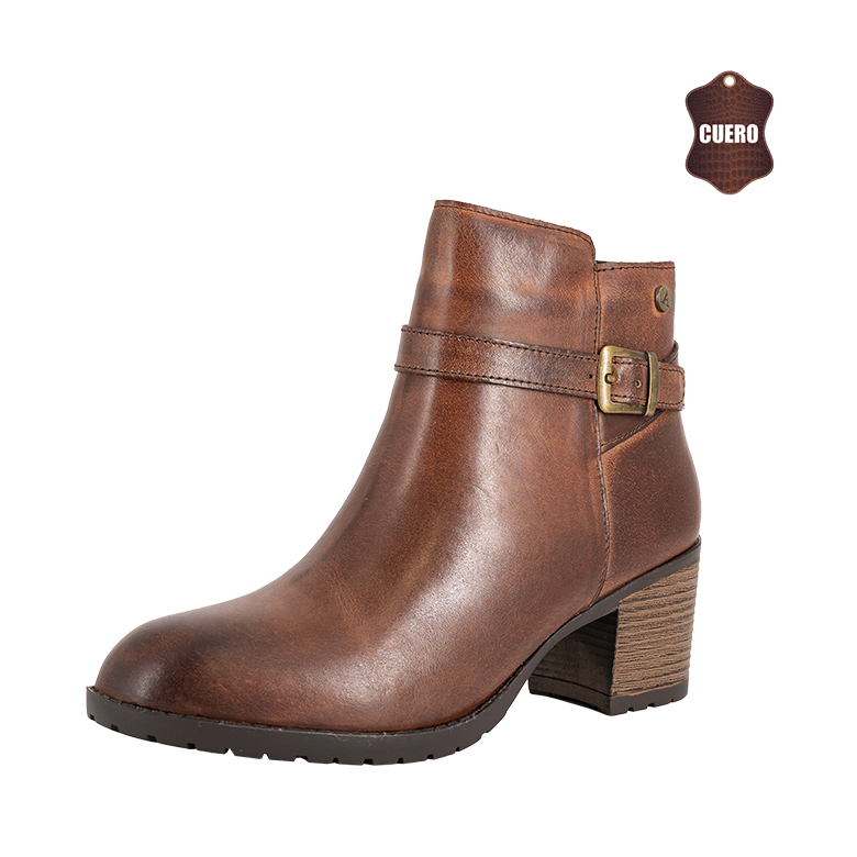 BOTIN DE CUERO FRANCY CAFE  ALQUIMIA - 1