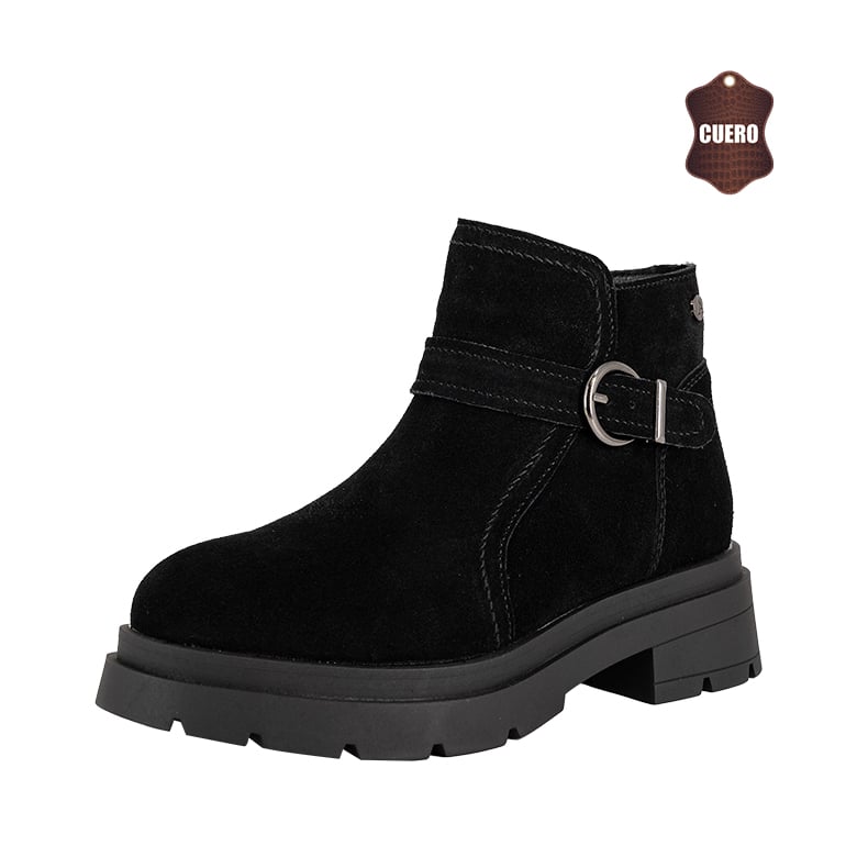BOTIN DE CUERO ROSIE FULL NEGRO ALQUIMIA - 1