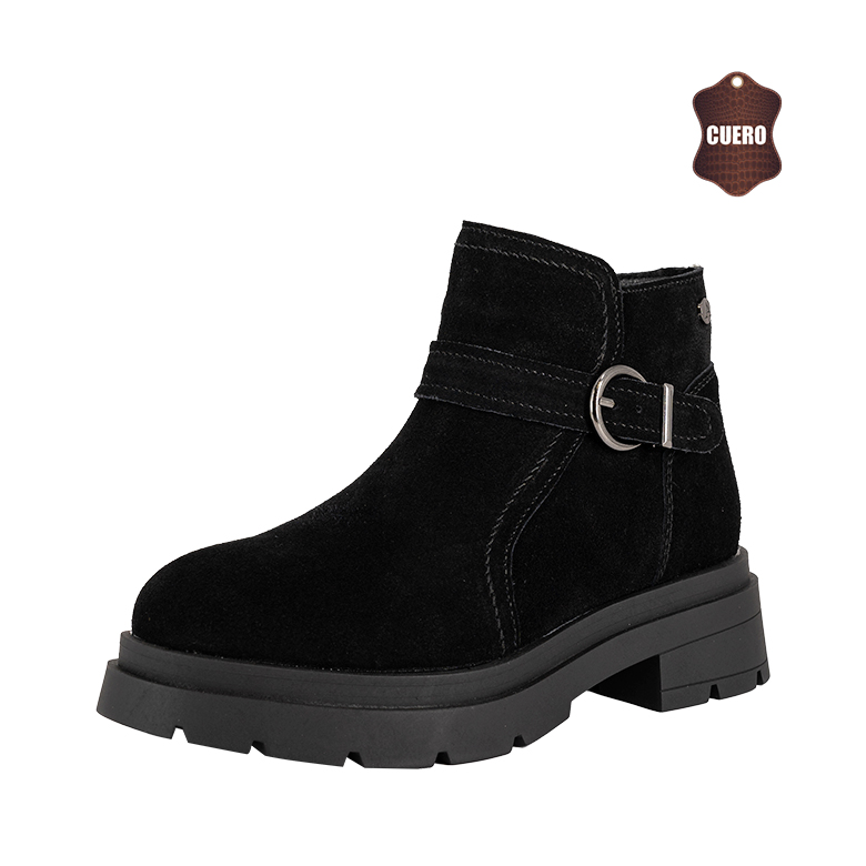 BOTIN DE CUERO ROSIE FULL NEGRO ALQUIMIA - 1