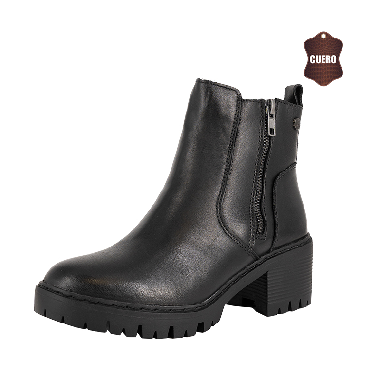BOTIN DE CUERO GABY NEGRO ALQUIMIA - 1