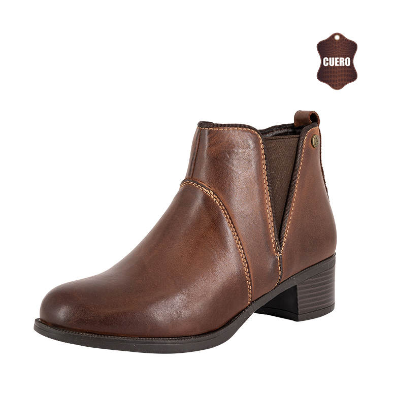 BOTIN DE CUERO LADY CAFE ALQUIMIA - 1