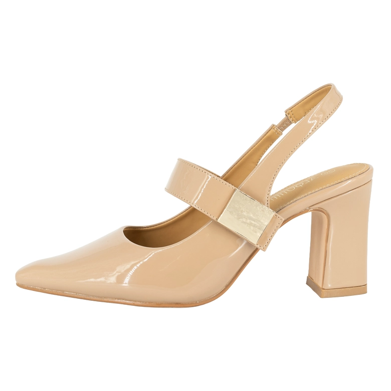 ZAPATO GLAM BEIGE CHAROL ALQUIMIA - 2