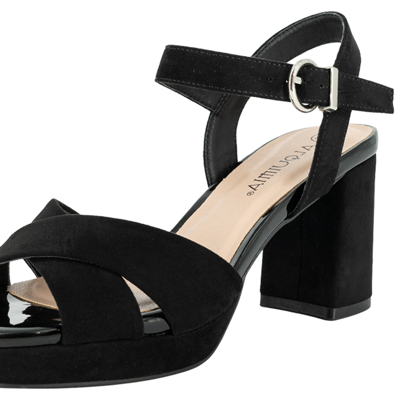 SANDALIA DE VESTIR LISA NEGRO ALQUIMIA - 4