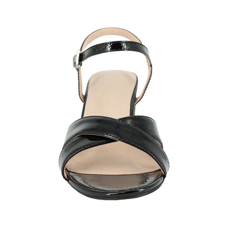 SANDALIA DE VESTIR SHIRO NEGRO CHAROL ALQUIMIA - 3