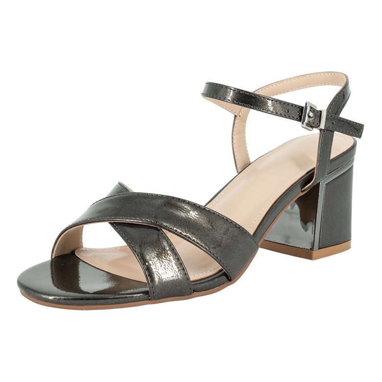 SANDALIA DE VESTIR SHIRO PLATEADO ALQUIMIA - 1