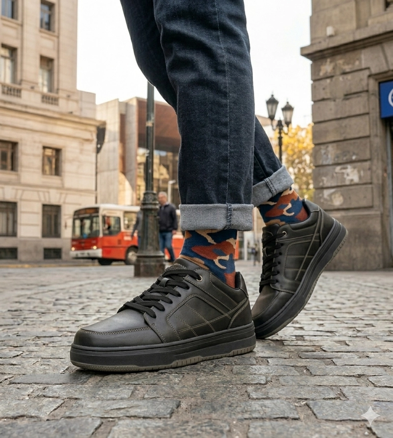 ZAPATILLA ESCOLAR BARO NEGRO UNS - 5