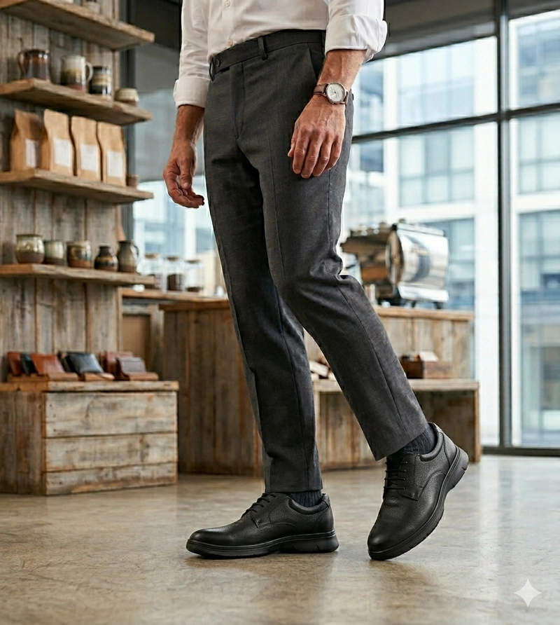 ZAPATO DE CUERO MARTIN NEGRO LONDON ADIXT - 5