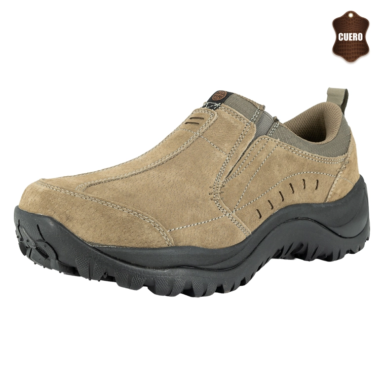 ZAPATO DE CUERO CEDRO KHAKI LONDON ADIXT - 1