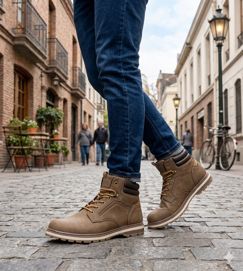 BOTIN CON POLAR POLO TOSTADO LONDON ADIXT - 5