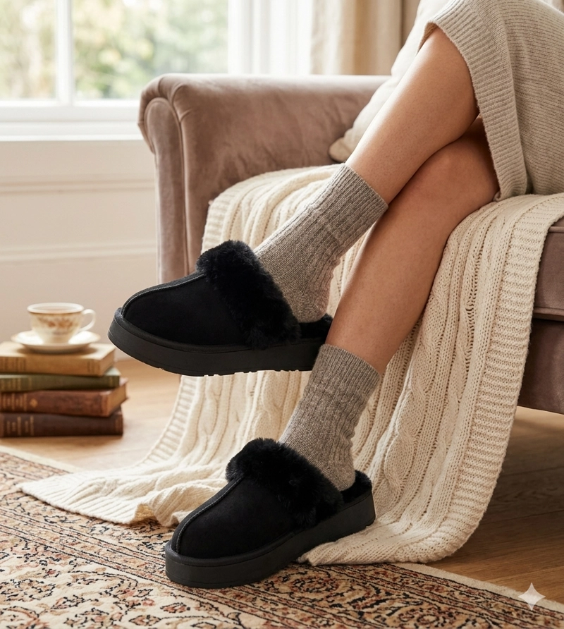 PANTUFLA CABRIT NEGRO PASSER - 5
