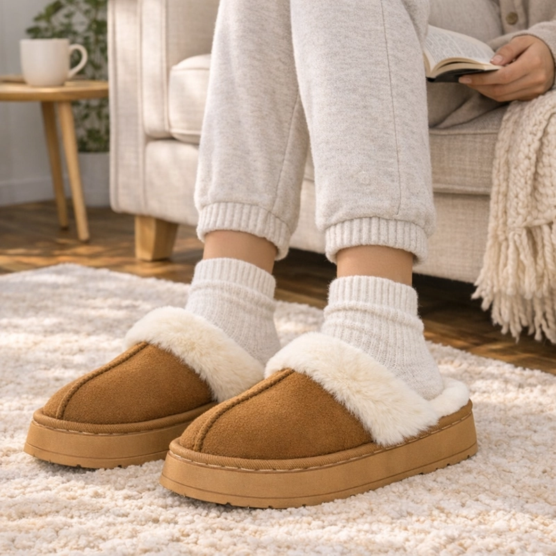 PANTUFLA CABRIT CARAMELO PASSER - 5