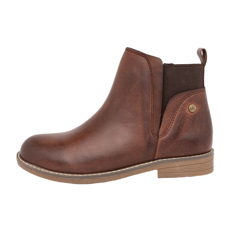 BOTIN DE CUERO DORET CAFE  ALQUIMIA - 2