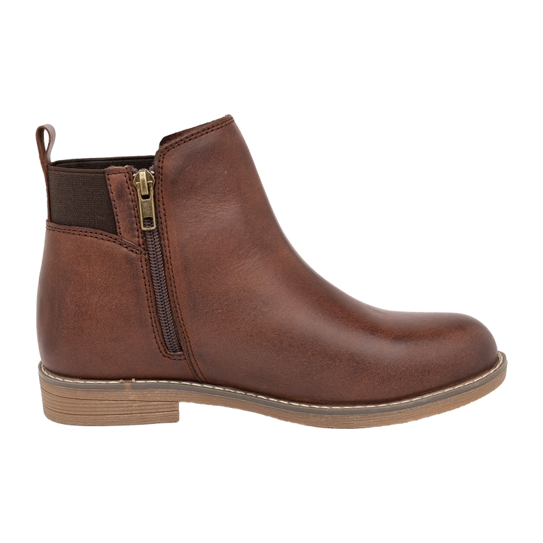 BOTIN DE CUERO DORET CAFE  ALQUIMIA - 3