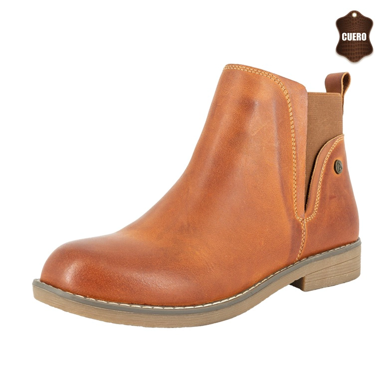 BOTIN DE CUERO DORET CARAMELO ALQUIMIA - 1