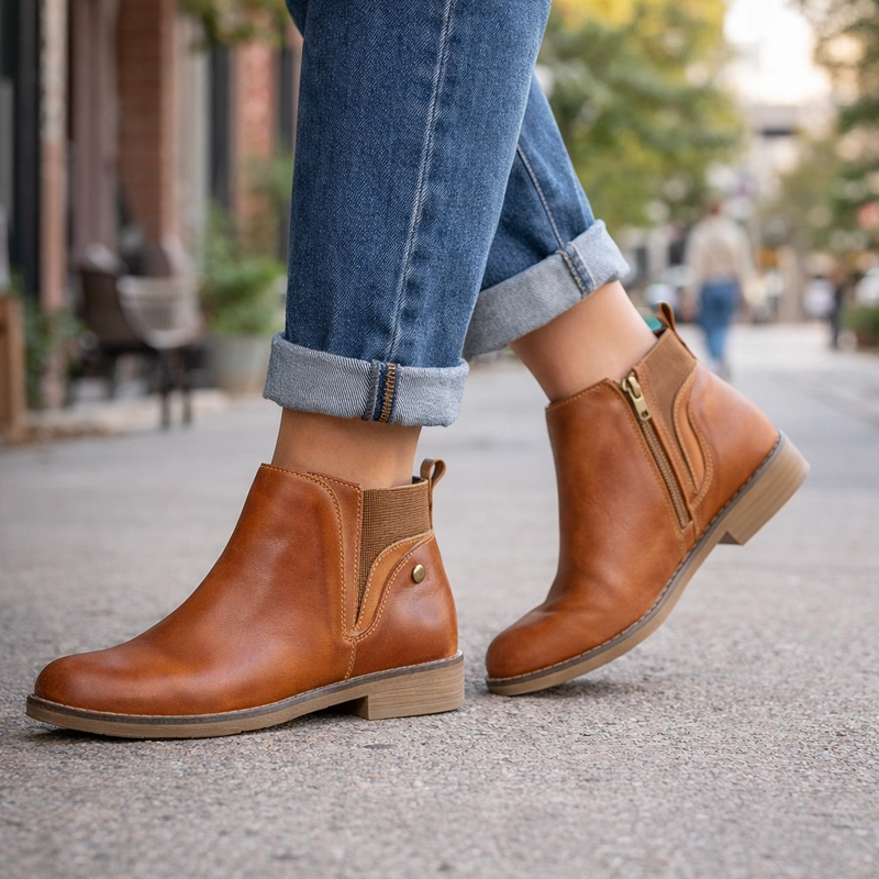 BOTIN DE CUERO DORET CARAMELO ALQUIMIA - 6