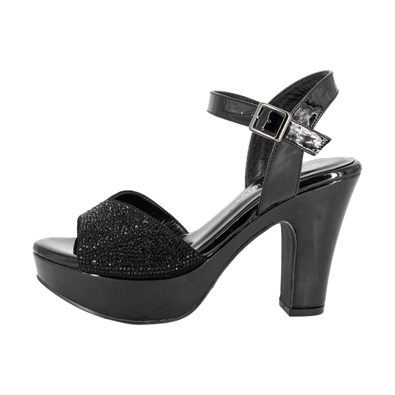 SANDALIA PLATAFORMA TACO ANCHO YENIN NEGRO ALQUIMIA - 2