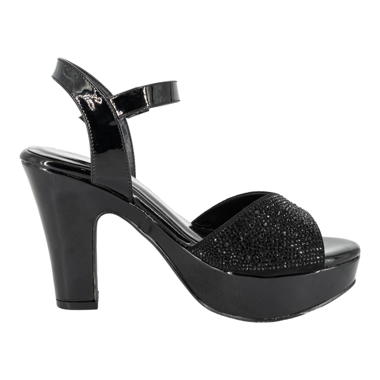SANDALIA PLATAFORMA TACO ANCHO YENIN NEGRO ALQUIMIA - 3