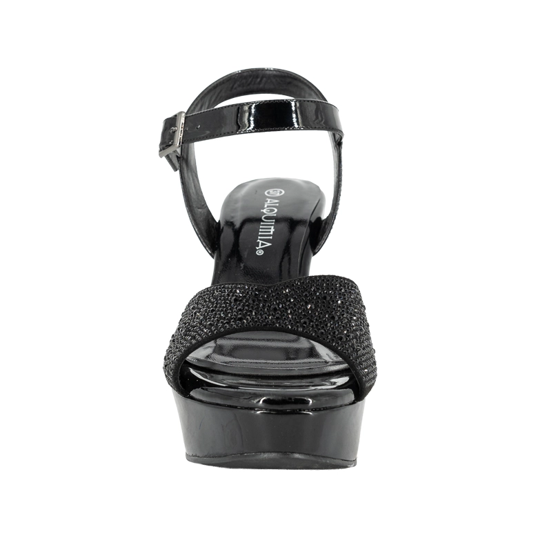 SANDALIA PLATAFORMA TACO ANCHO YENIN NEGRO ALQUIMIA - 4