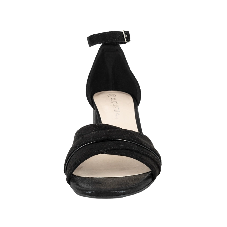 SANDALIA DE VESTIR CON TACON BLOQUE BAJO ASEL NEGRO MICROFIBRA ALQUIMIA - 4