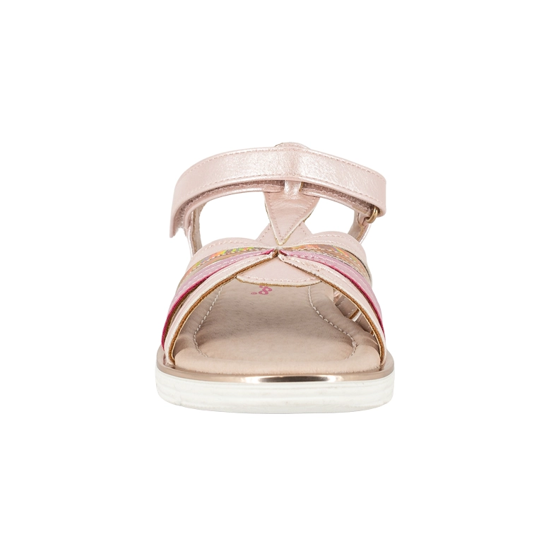 SANDALIA CON VELCRO JAQUI ROSADO BAMBOO - 4