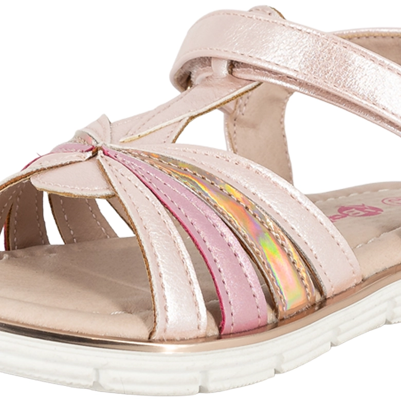 SANDALIA CON VELCRO JAQUI ROSADO BAMBOO - 5