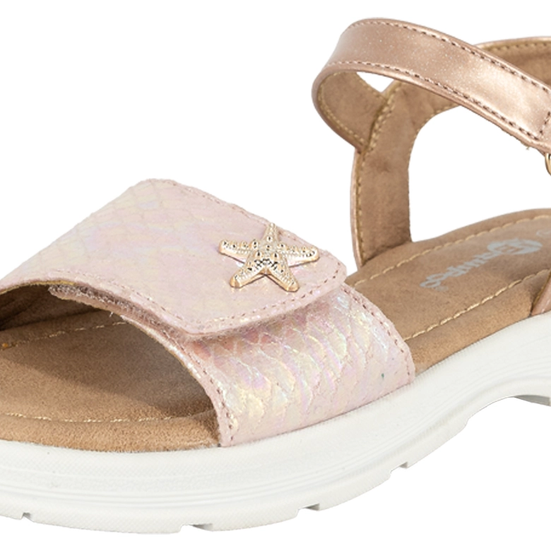 SANDALIA CON VELCRO ARAL ROSADO BAMBOO - 5