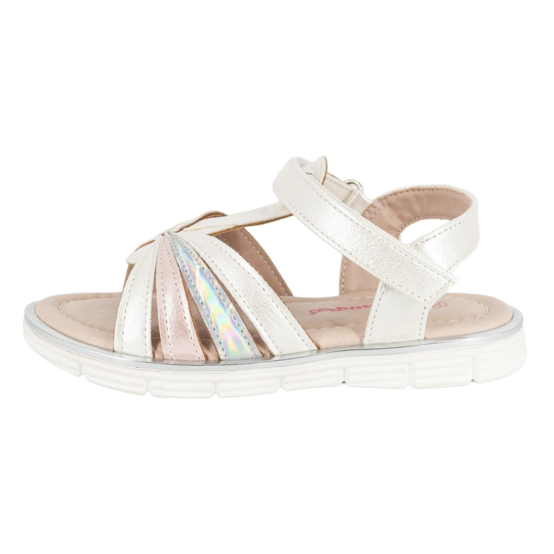 SANDALIA CON VELCRO JAQUI BLANCO BAMBOO - 2