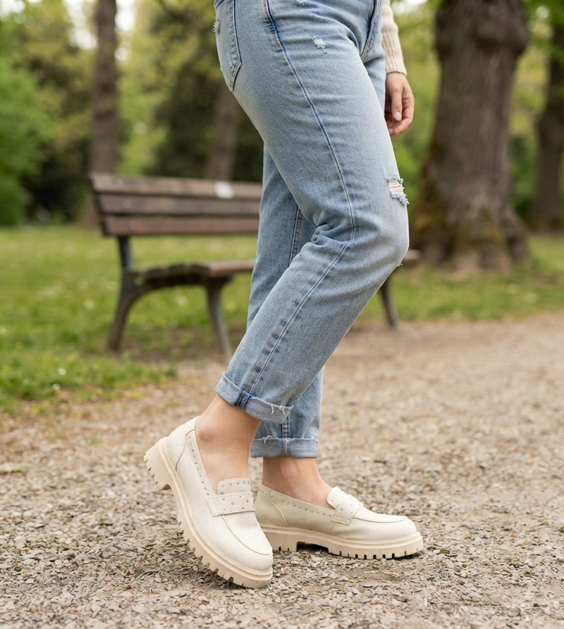 MOCASIN CHUNKY BREE HUESO ALQUIMIA - 6