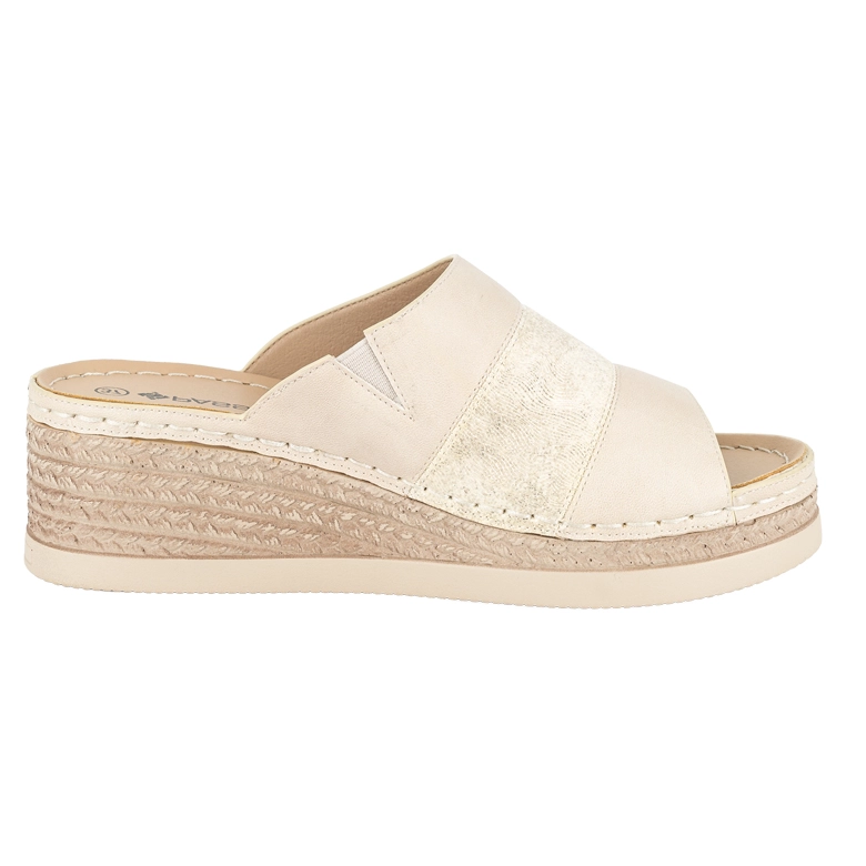 SANDALIA MULE SOLIN BEIGE PASSER - 3