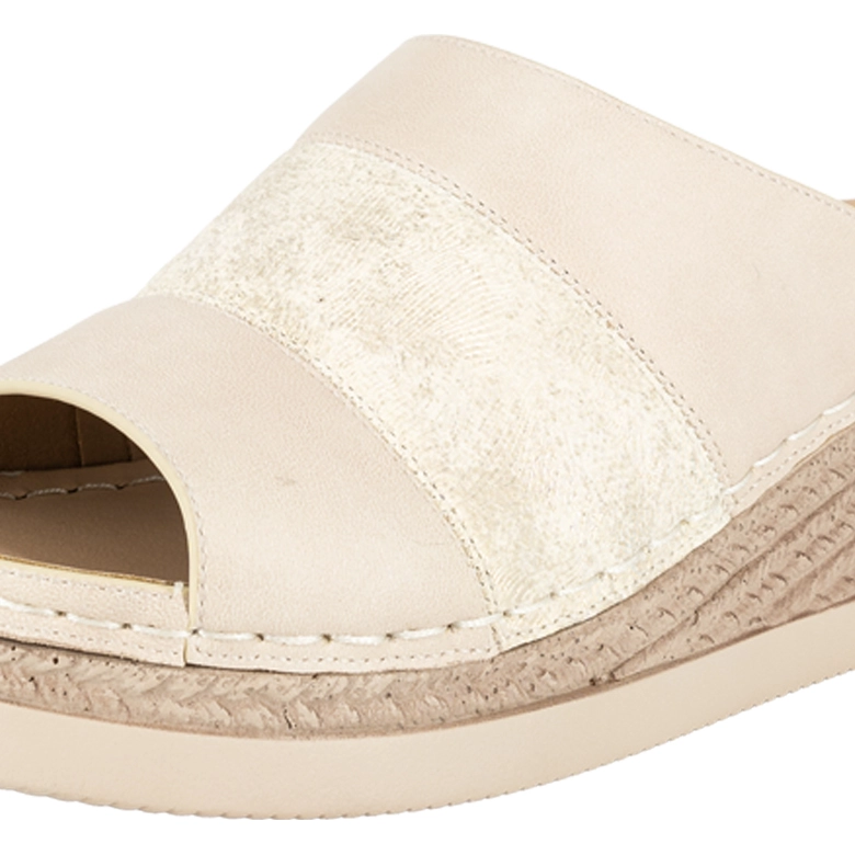 SANDALIA MULE SOLIN BEIGE PASSER - 5