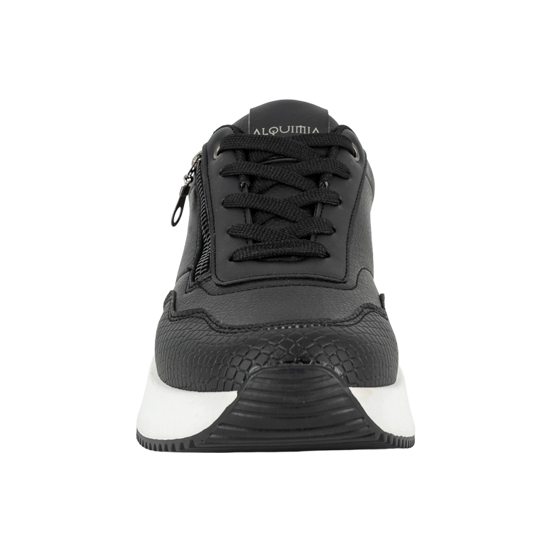 ZAPATILLA URBANA CON TACO CHINO DEPORTIVO KAT NEGRO ALQUIMIA - 4