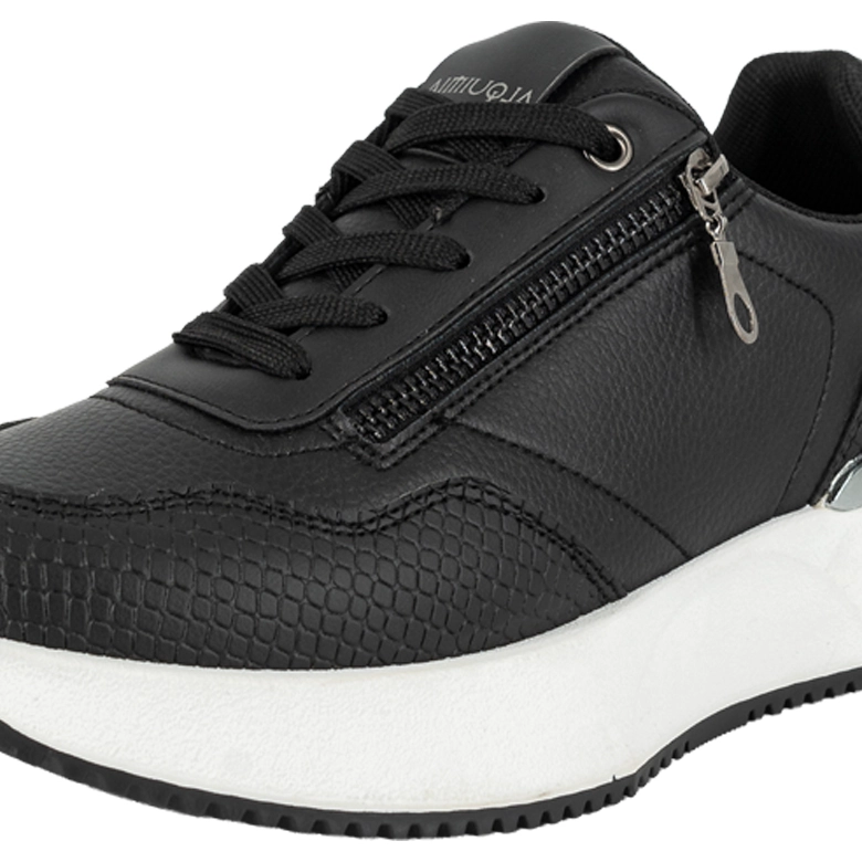 ZAPATILLA URBANA CON TACO CHINO DEPORTIVO KAT NEGRO ALQUIMIA - 5