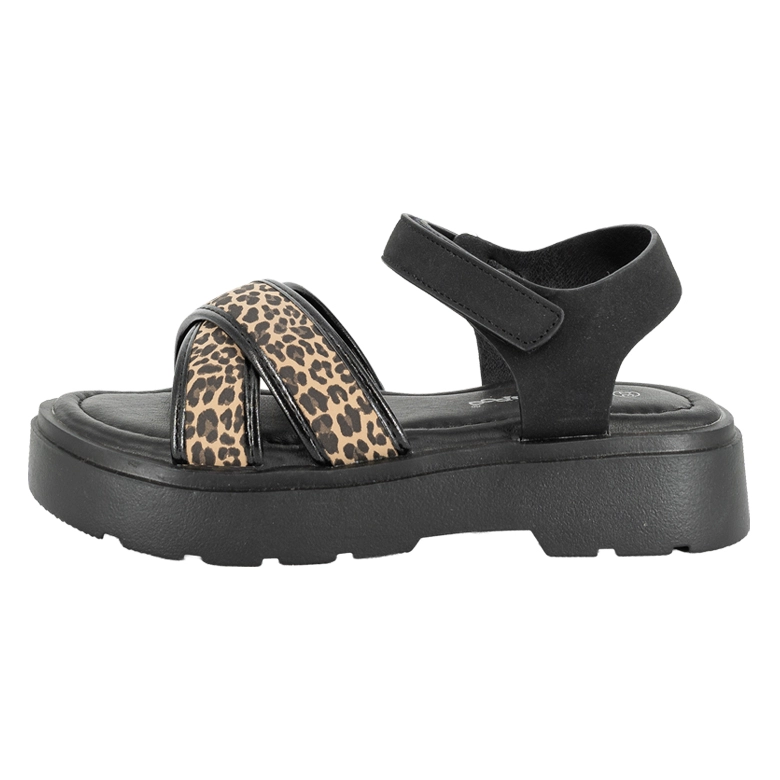 SANDALIA CON VELCRO SERENA ANIMAL PRINT BAMBOO - 2