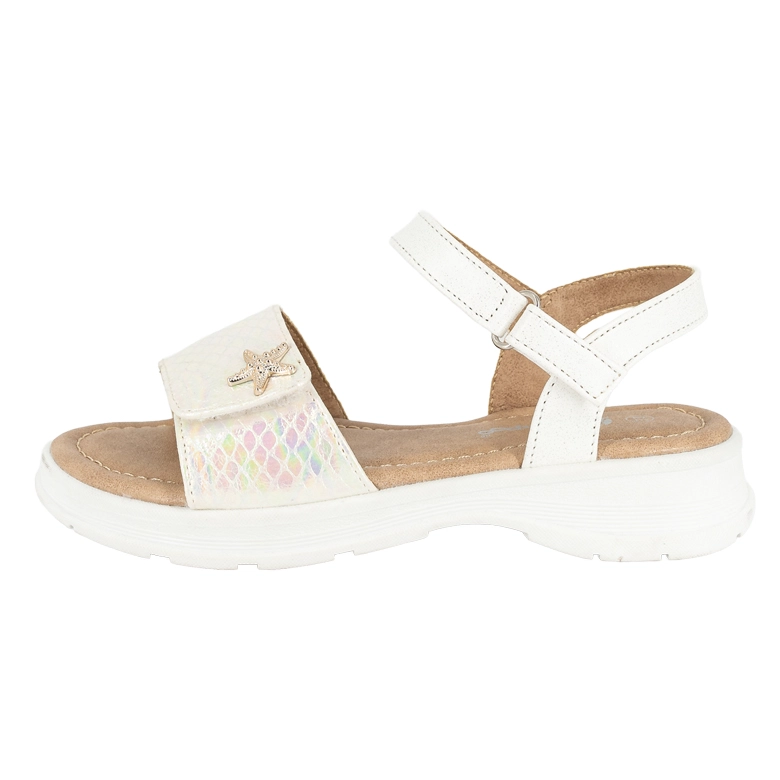 SANDALIA CON VELCRO ARAL BLANCO BAMBOO - 2