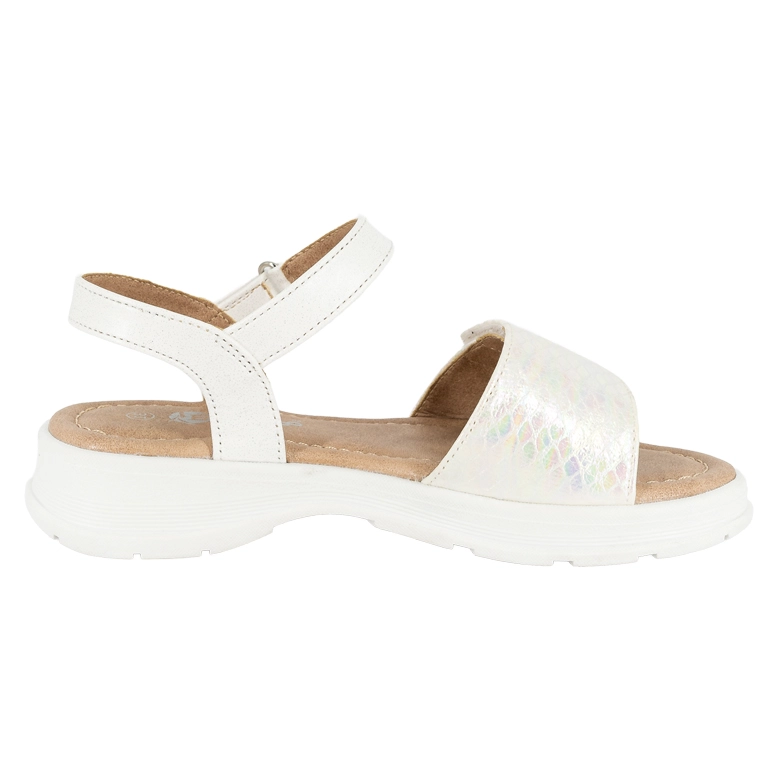 SANDALIA CON VELCRO ARAL BLANCO BAMBOO - 3