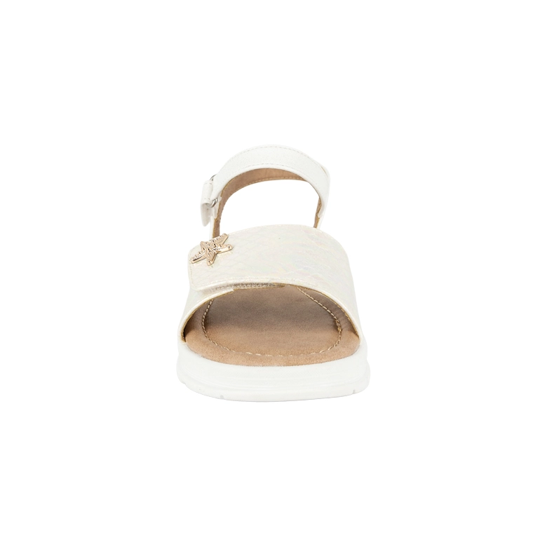 SANDALIA CON VELCRO ARAL BLANCO BAMBOO - 4
