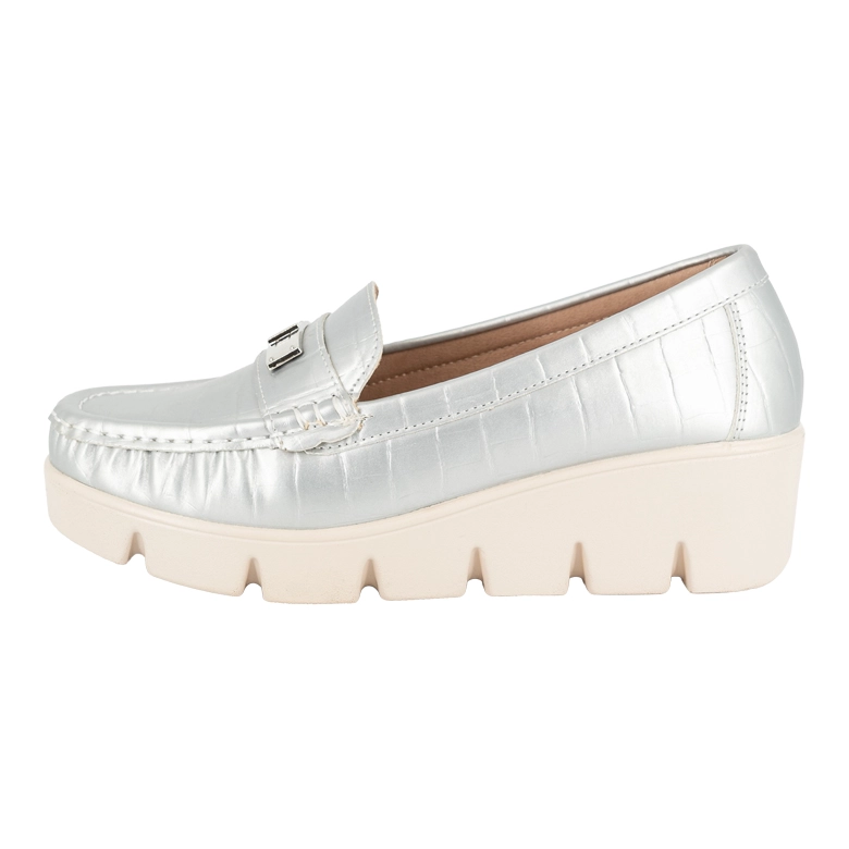 MOCASIN CASUAL ABBEY PLATEADO ALQUIMIA - 2