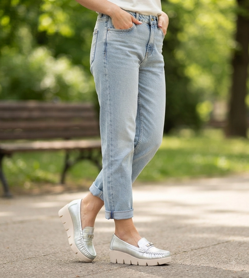 MOCASIN CASUAL ABBEY PLATEADO ALQUIMIA - 6